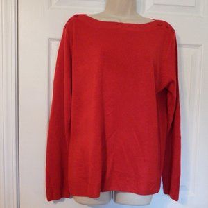 Women's Long Sleeve Sweater with boat neck collar, Size XL